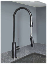 Artusi Gooseneck Pullout Kitchen Mixer Tap Matt Black ASM201B