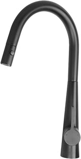 Artusi Gooseneck Pullout Kitchen Mixer Tap Matt Black ASM501MB