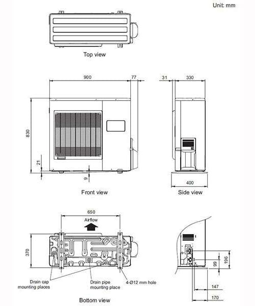 Fujitsu 8.5kW Cool / 9.0kW Heat Split System Air Conditioner ASTH30KMTD