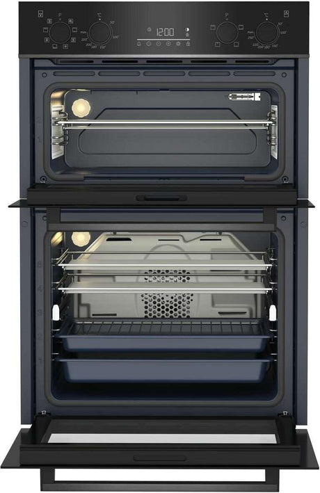 Beko 60cm Multifunction Built-in Double Oven Dark Stainless Steel BBO6811DDX