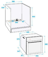 Beko 60cm 85L Pyrolytic Multifunction Electric Wall Oven BBO6852PDX