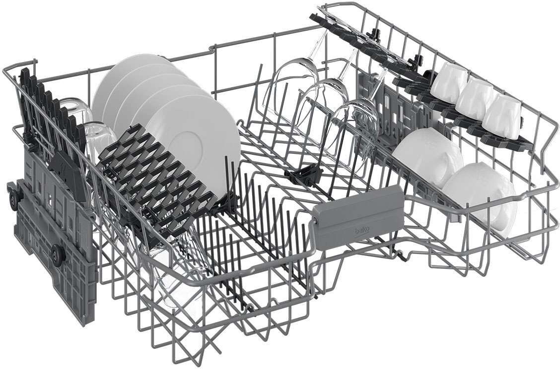 Beko 60cm Freestanding Dishwasher Platinum Steel BDFB1630X