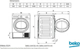 Beko 8kg Heat Pump Dryer BDPB8010W | Greater Sydney Only