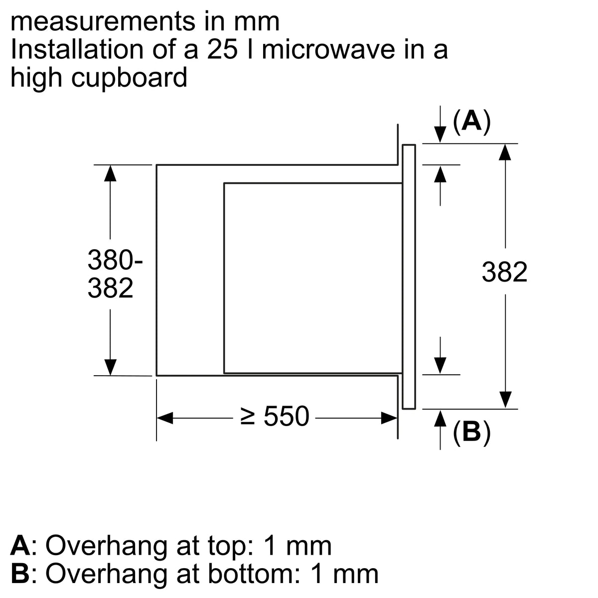 Bosch Series 2 25L Built-In Microwave BEL653MB4A
