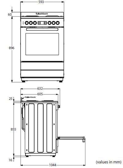 Beko 60cm Electric Freestanding Oven/Stove BFC60EMW1