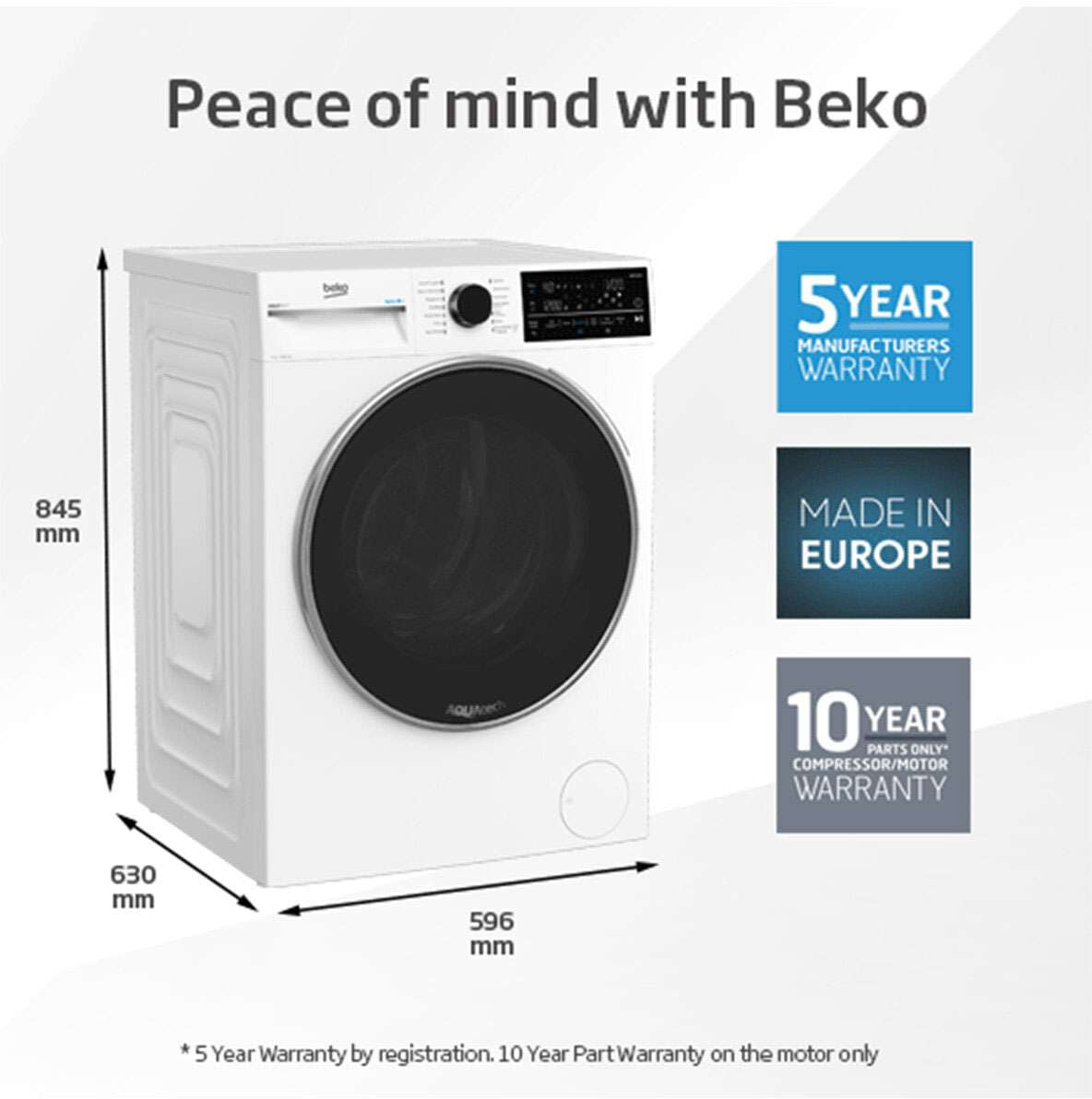 Beko 12kg Front Load Washing Machine White BFLB124ADW | Greater Sydney Only