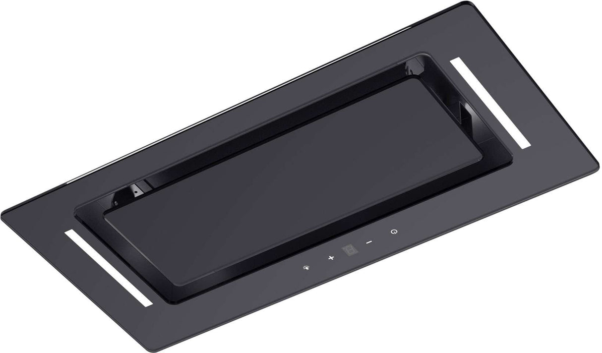 Schweigen 60cm Non-Silent 900m3/hr Black Glass Undermount Rangehood BGUM-6B