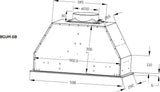 Schweigen 60cm Non-Silent 900m3/hr Black Glass Undermount Rangehood BGUM-6B