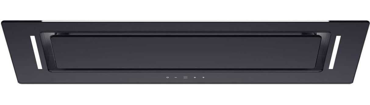 Schweigen 90cm Non-Silent 900m3/hr Black Glass Undermount Rangehood BGUM-9B