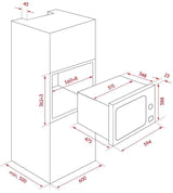 Casa 25L Built-In Wall Convection Microwave BMIC25CA