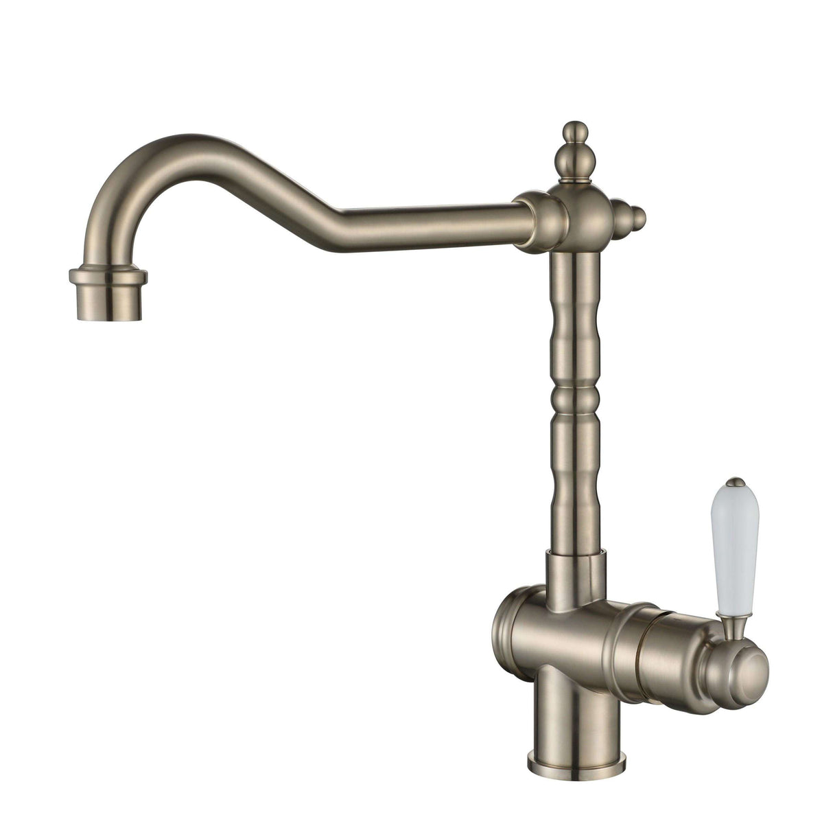 Modern National Bordeaux Brushed Nickel Kitchen Mixer Tap BOR004BN