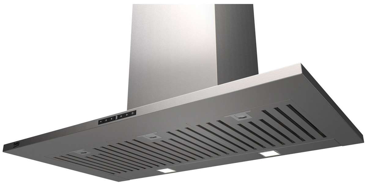 Beko 90cm Stainless Steel Slim Pyramid Canopy Rangehood BRH90CX