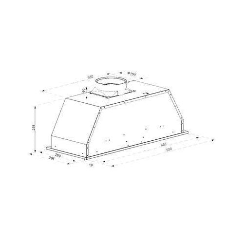 Beko 90cm Stainless Steel Undermount Rangehood BRH90UX