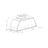 Beko 90cm Stainless Steel Undermount Rangehood BRH90UX