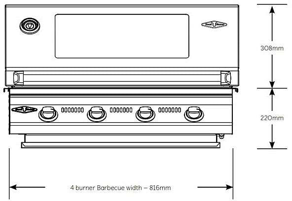 Beefeater Signature 3000E 4 Burner Built-In LPG BBQ BS19942
