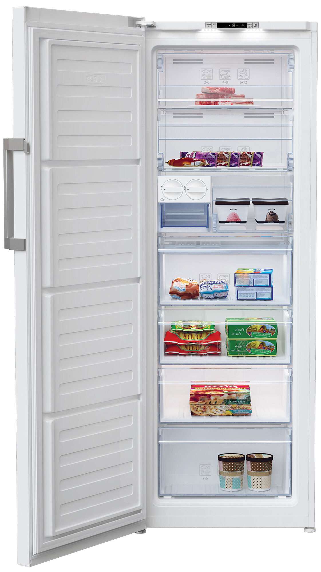 Beko 256L Frost Free Upright Freezer BVF290W | Greater Sydney Only