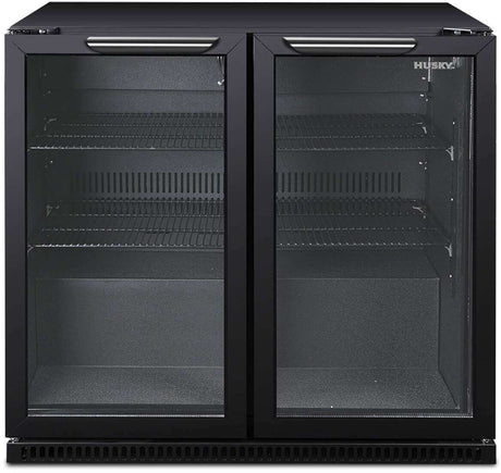 Husky 203L Double Door Home Bar Fridge Black C2HHMBBKAU | Greater Sydney Only