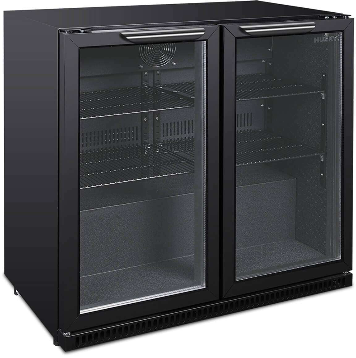 Husky 203L Double Door Home Bar Fridge Black C2HHMBBKAU | Greater Sydney Only
