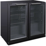Husky 203L Double Door Home Bar Fridge Black C2HHMBBKAU | Greater Sydney Only
