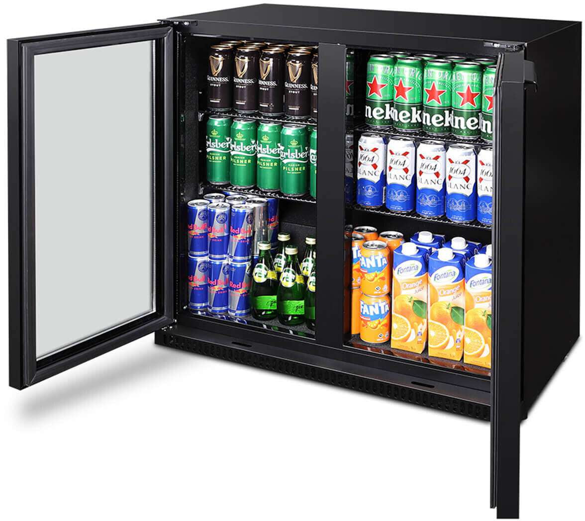 Husky 203L Double Door Home Bar Fridge Black C2HHMBBKAU | Greater Sydney Only