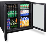 Husky 203L Double Door Home Bar Fridge Black C2HHMBBKAU | Greater Sydney Only