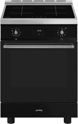 Smeg 60cm Classic Pyrolytic Freestanding Oven/Stove Black C6IPBLT2