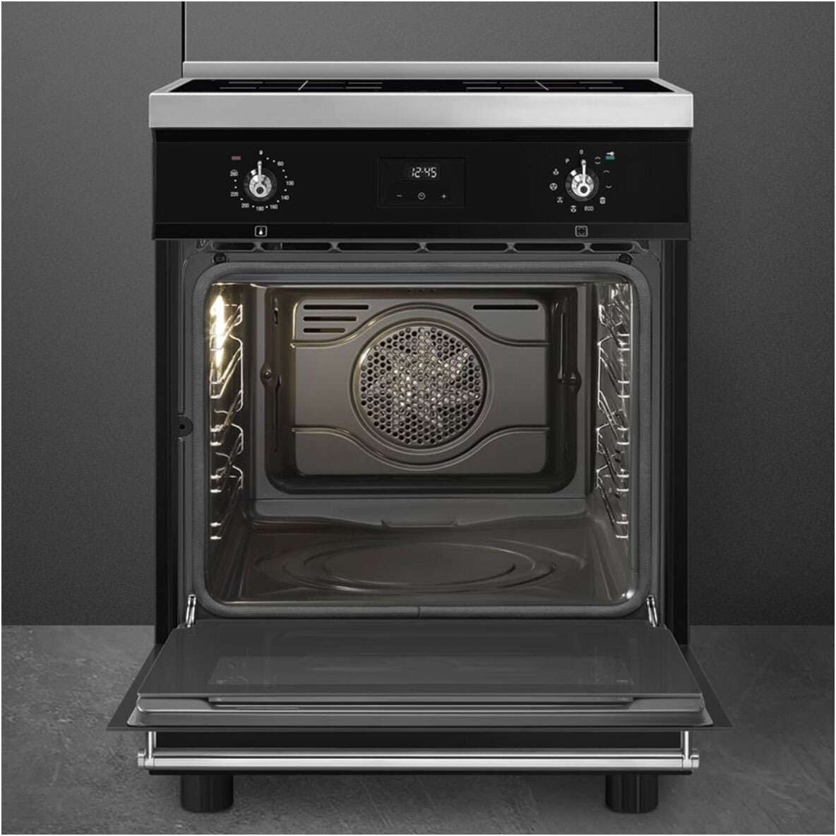 Smeg 60cm Classic Pyrolytic Freestanding Oven/Stove Black C6IPBLT2