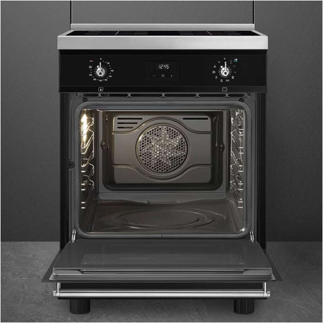 Smeg 60cm Classic Pyrolytic Freestanding Oven/Stove Black C6IPBLT2