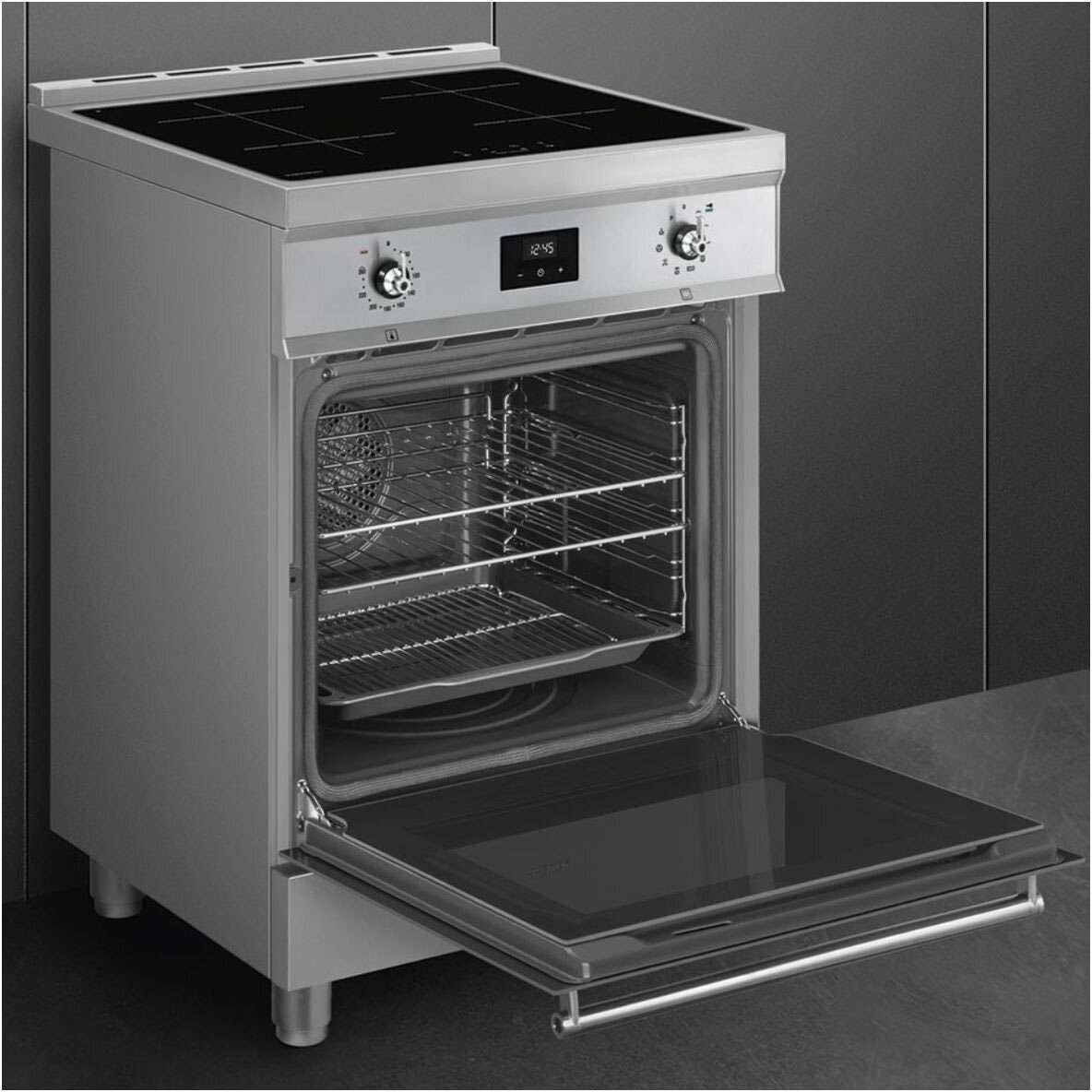 Smeg 60cm Classic Freestanding Induction Oven/Stove Stainless Steel C6IPXT2