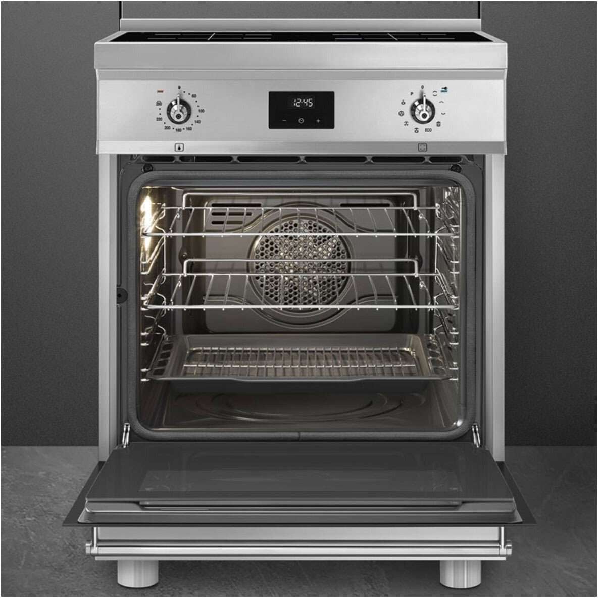 Smeg 60cm Classic Freestanding Induction Oven/Stove Stainless Steel C6IPXT2