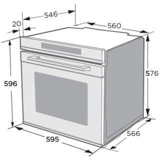 Casa 60cm 82L Electric Wall Oven CA60ED