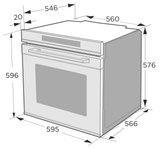 Casa 60cm 72L Electric Wall Oven CA60ED