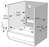 Casa 60cm 72L Electric Wall Oven CA60ED