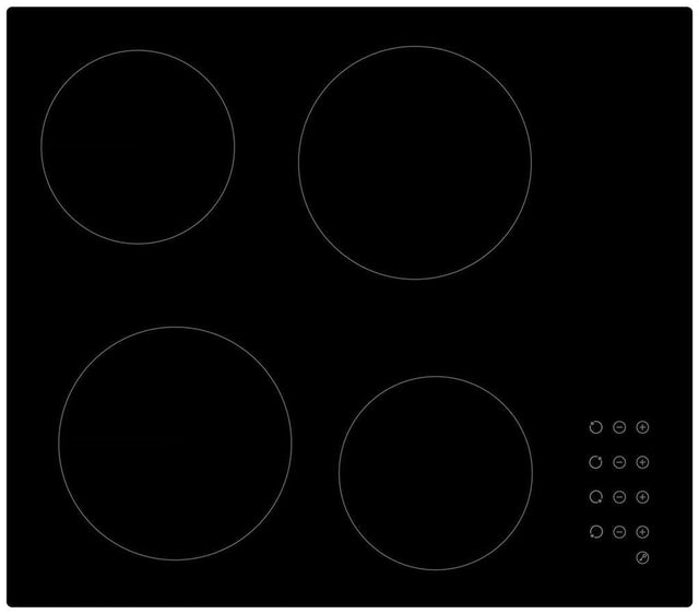 Casa 60cm 4 Zone Black Ceramic Glass Electric Cooktop CA60FEG