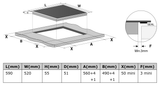 Casa 60cm 4 Zone Black Ceramic Glass Electric Cooktop CA60FEG