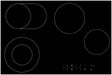 Casa 77cm Black Ceramic Glass Electric Cooktop CA77FEG