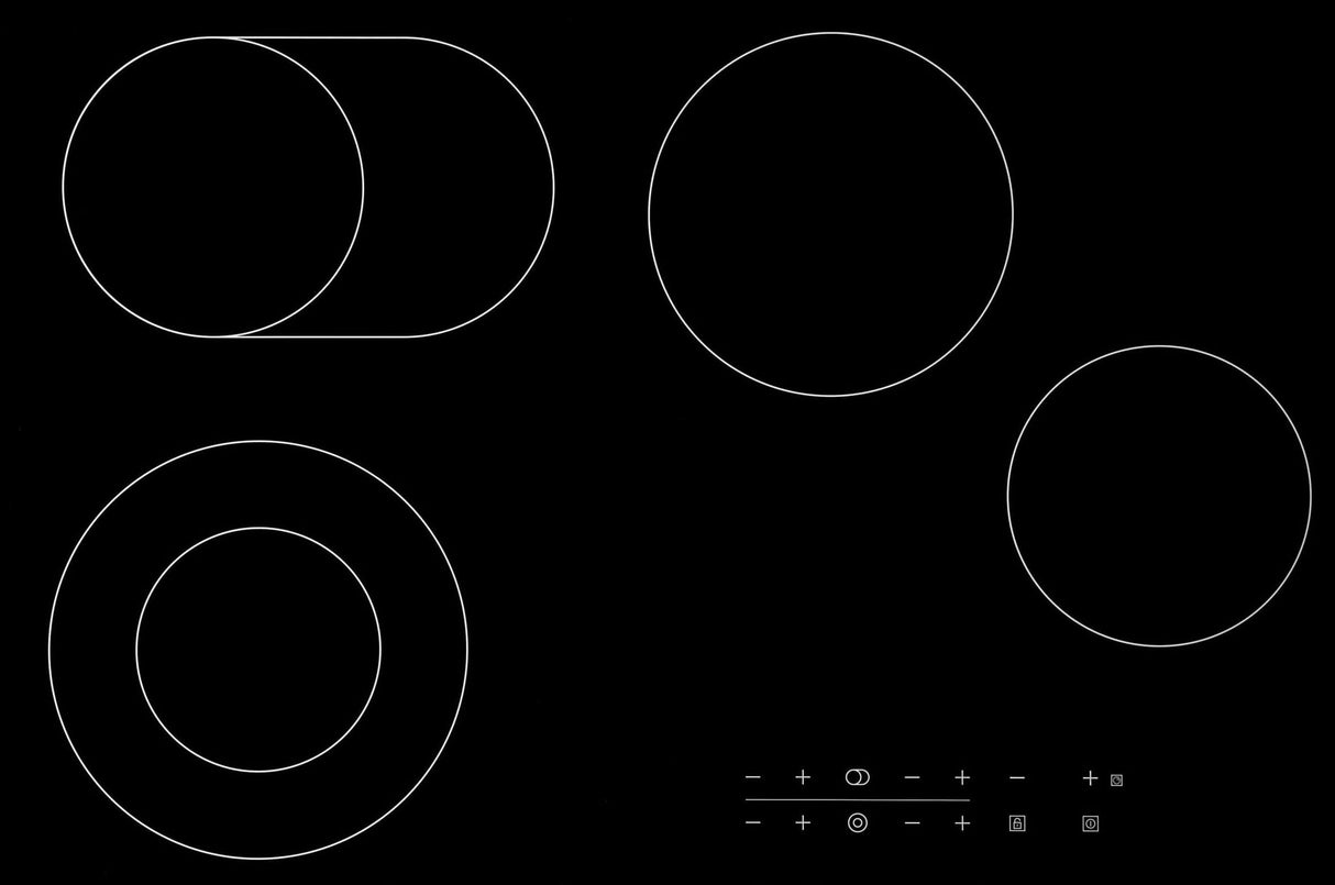 Casa 77cm Black Ceramic Glass Electric Cooktop CA77FEG