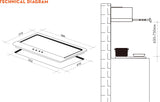 Artusi 58cm Gas Cooktop CAGH6000B