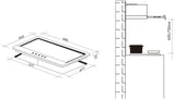 Artusi 70cm Gas Cooktop CAGH75X