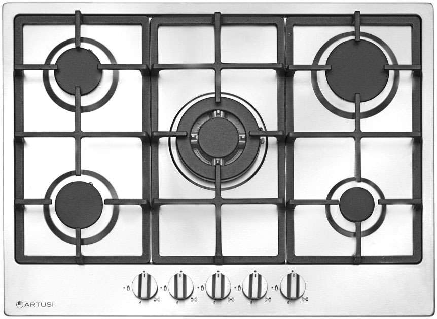 Artusi 70cm Gas Cooktop CAGH75X
