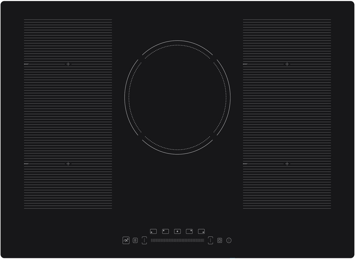 Casa 77cm 5 Zone Black Induction Cooktop CAS8012F1Z