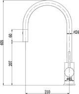 Casa Pull-out Sink Mixer Tap Brushed Nickel CASA1016SB-BN