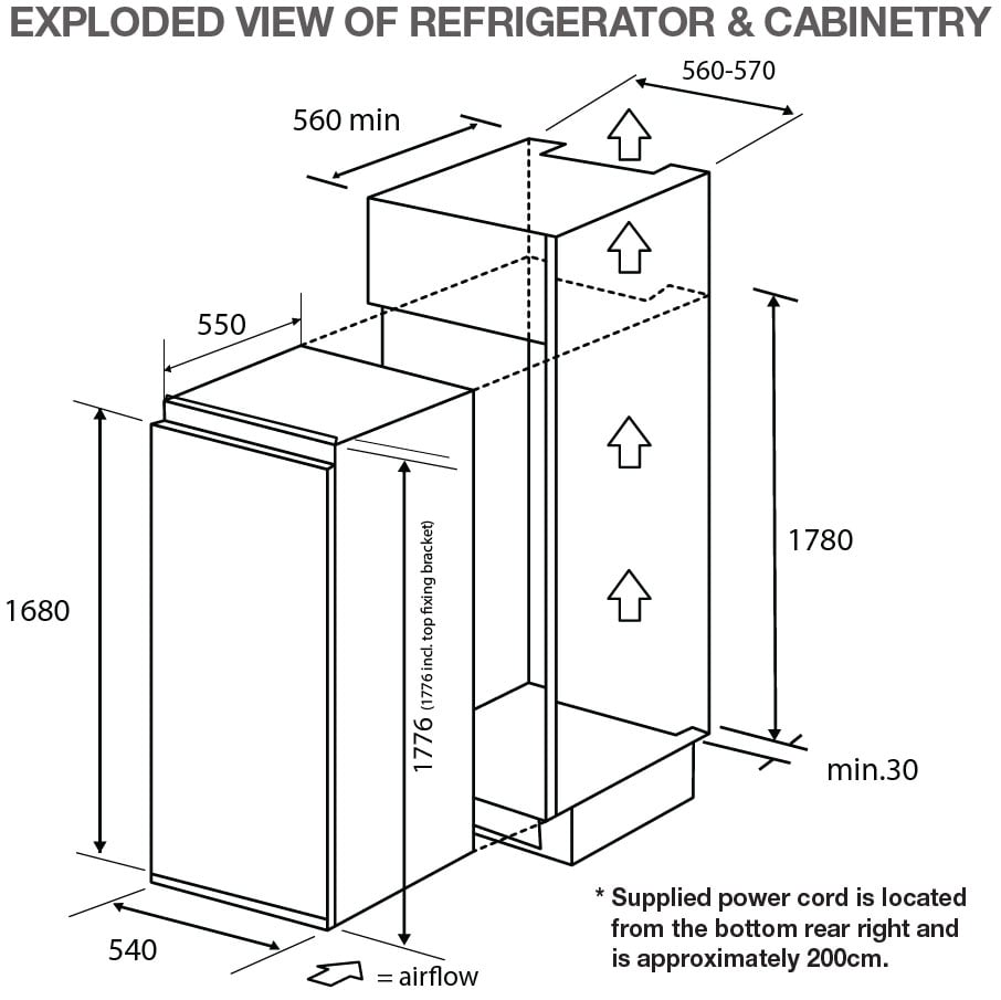 Casa 200L Fully-Integrated Freezer CASAFFI200 | Greater Sydney Only