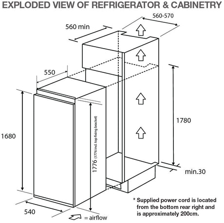Casa 200L Fully-Integrated Freezer CASAFFI200 | Greater Sydney Only