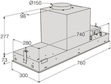 ASKO 76cm Undermount Rangehood CBB761SSC