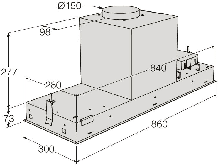 ASKO 86cm Undermount Rangehood CBB861SSC
