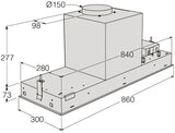 ASKO 86cm Undermount Rangehood CBB861SSC