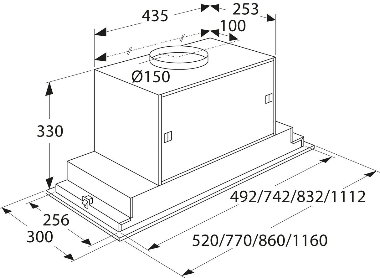 ASKO 52cm Concealed  Undercupboard  Rangehood CC4525S