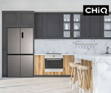 CHiQ 601L Quad Door Refrigerator Silver CCD596NS | Greater Sydney Only