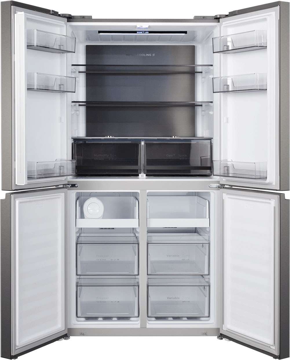 CHiQ 601L Quad Door Refrigerator Silver CCD596NS | Greater Sydney Only